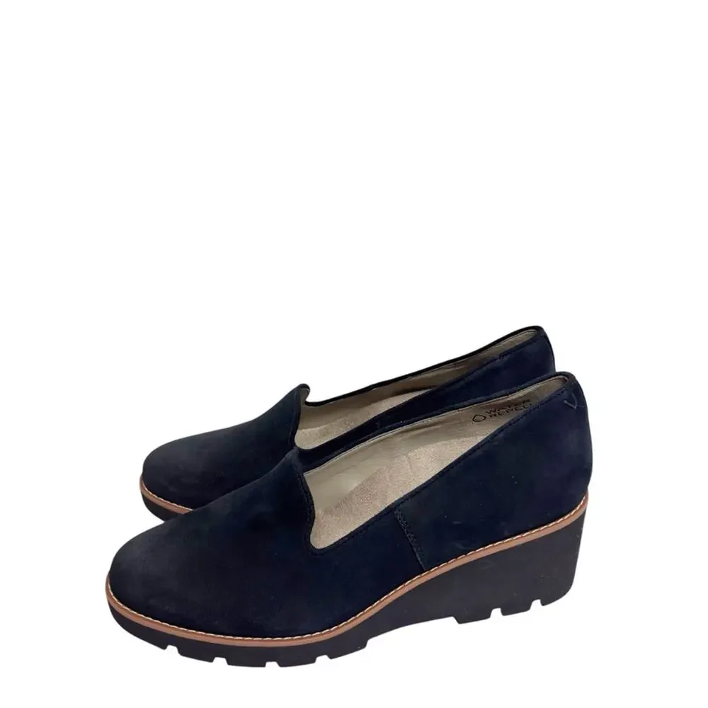 VIONIC NAVY BLACK BROWN WILLA WEDGE WOMEN LOAFER SIZE 11 BRAND NEW WITHOUT BOX